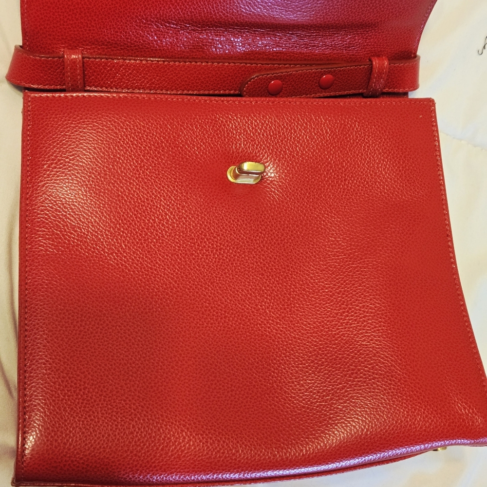 Vintage Coach Madison Biltmore 4417 Bordeaux Red Hand Bag Crossbody - Picture 4 of 16